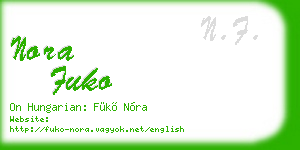 nora fuko business card